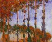 Poplars on the Banks of the River Epte, Sunset